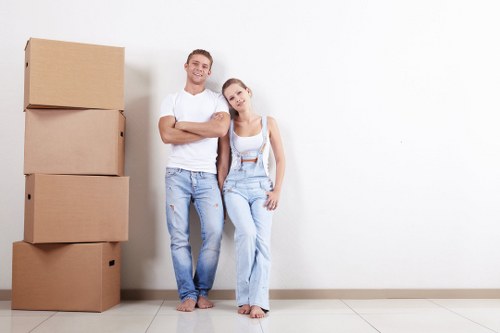 Commercial moving team planning an office relocation in Earls Court