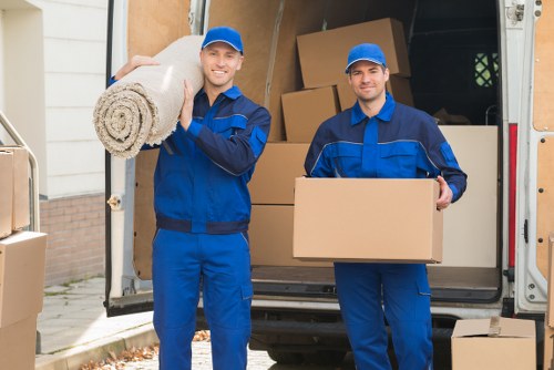Commercial packing and unpacking support for an Earls Court business move