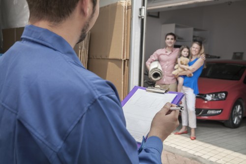 House removal service helping a family move in Earls Court