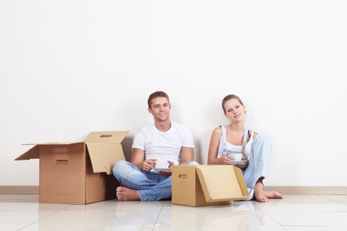 Furniture removal service working around narrow Earls Court access