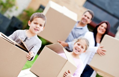 Packing and loading a moving truck for an Earls Court customer