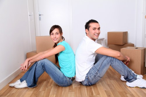 Removal van prepared for a local move near Earls Court flats