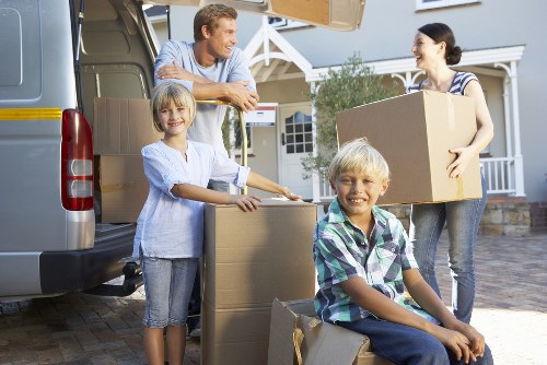 Local moving truck arranged for a home relocation in Earls Court