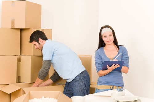 Moving day preparation and furniture handling in Earls Court