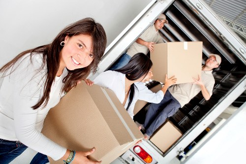 Local removals team helping with flat access in Earls Court