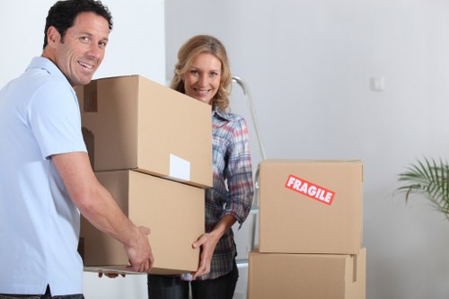 Local removals van and loading process for Earls Court customers