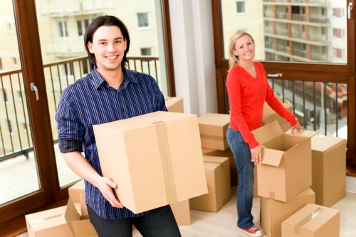 Loading household items safely for transport in a UK removal service